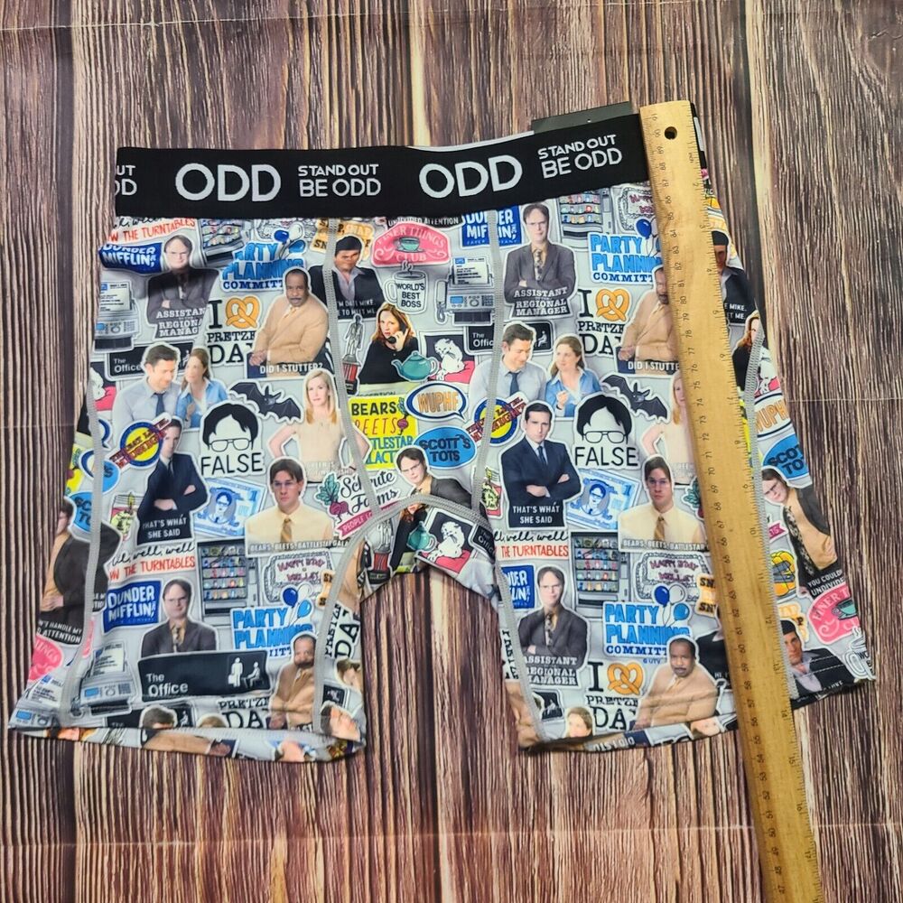 Odd Sox Boxer Briefs Mens Medium The Office Funny Graphic Print Dunder Mifflin - Picture 7 of 12